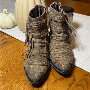 Free People Decade Fringed Ankle Boots